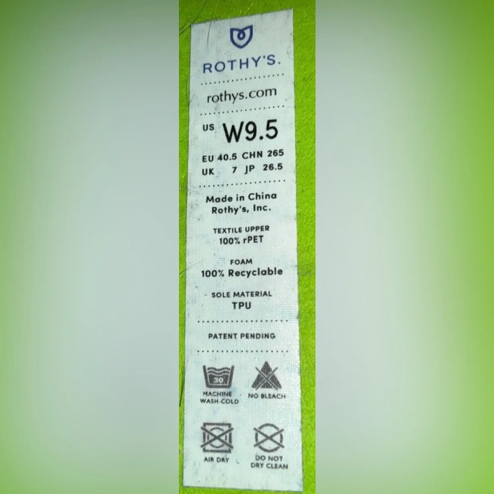 Rothy's Retired Color Thyme OG Slip On Sneakers - Picture 7 of 7